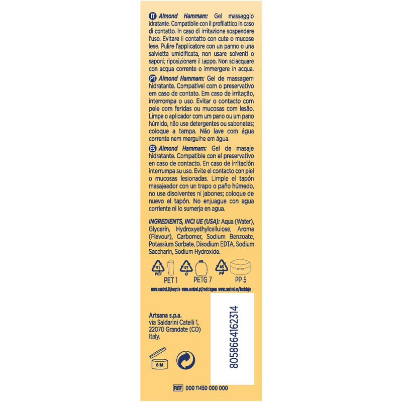 CONTROL – GEL DE MASSAGEM HAMMAM DE AMÊNDOA 3 EM 1 200 ML