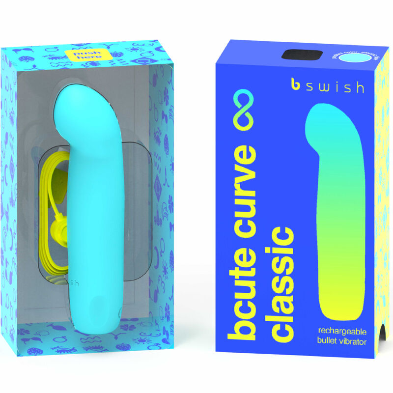 B SWISH – BCUTE CURVE INFINITE CLSSICO RECARREGVEL VIBRADOR AZUL SILICONE
