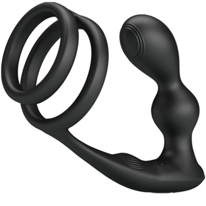 PRETTY LOVE – ANEL PARA PÊNIS MARSHALL COM PLUG ANAL VIBRATÓRIO COM CONTROLE REMOTO