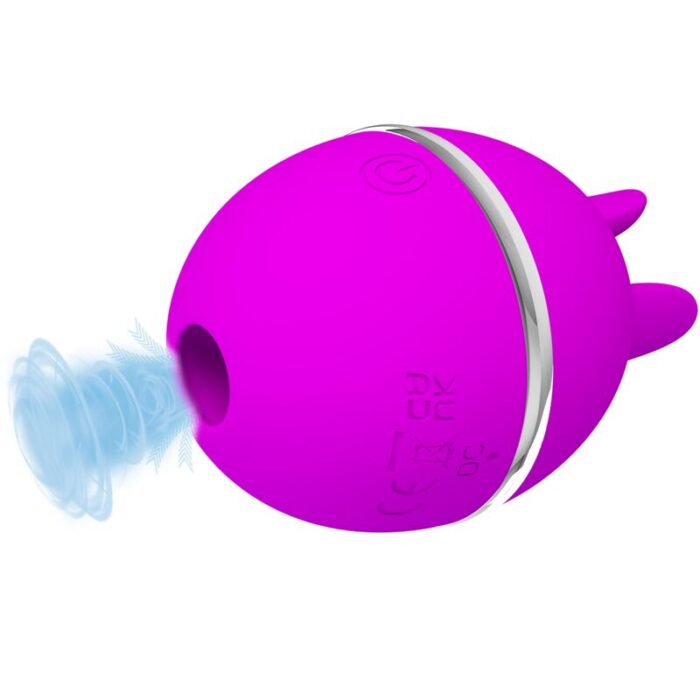 PRETTY LOVE – VIBRADOR DE SILICONE REDONDO ROXO BOLA GEMINI