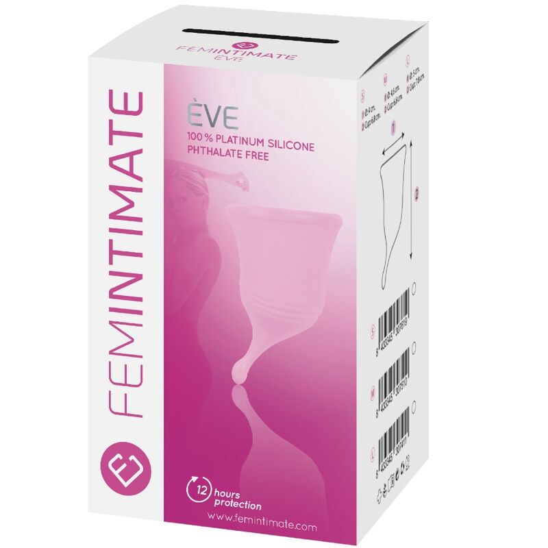 FEMINTIMATE – EVE NOVO COPO MENSTRUAL DE SILICONE – TAMANHO S