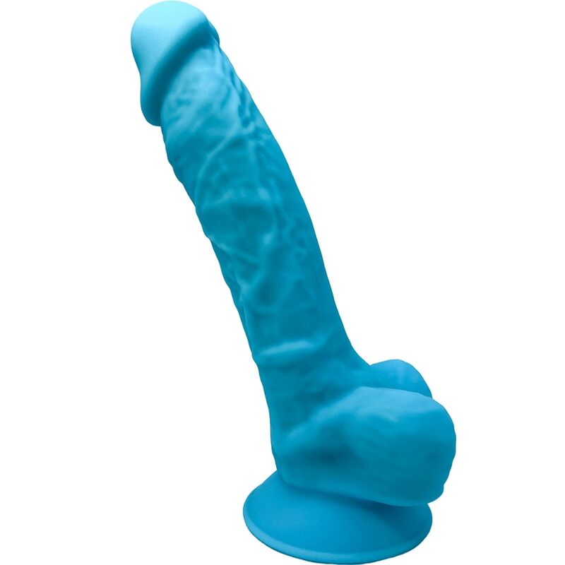 SILEXD – MODELO 1 PÊNIS REALÍSTICO PREMIUM SILEXPAN SILICONE AZUL 17.5 CM
