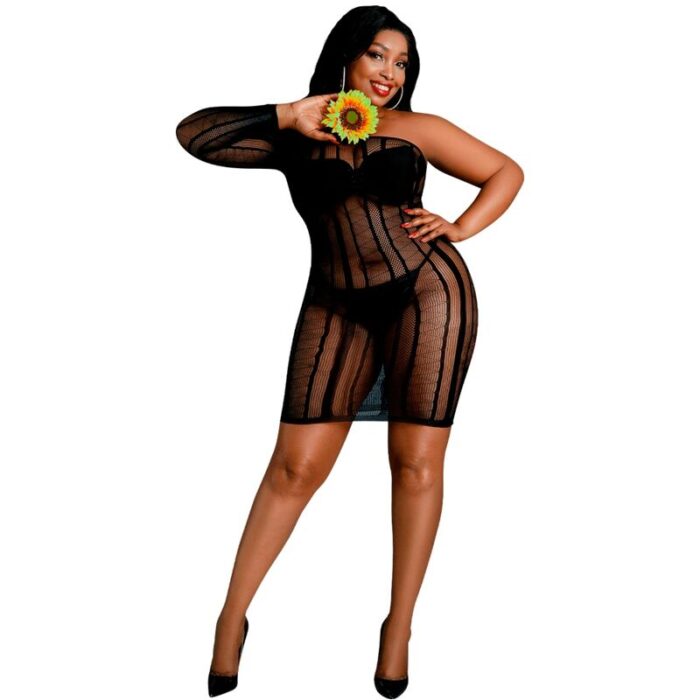 MOONLIGHT – VESTIDO MODELO 5 PRETO PLUS SIZE