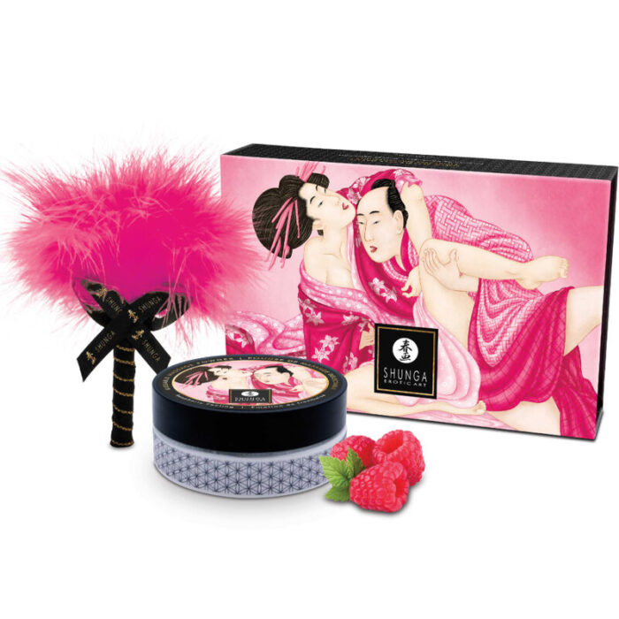 SHUNGA – KIT DE PÓ DE MASSAGEM COMESTÍVEL FRAMBOESA
