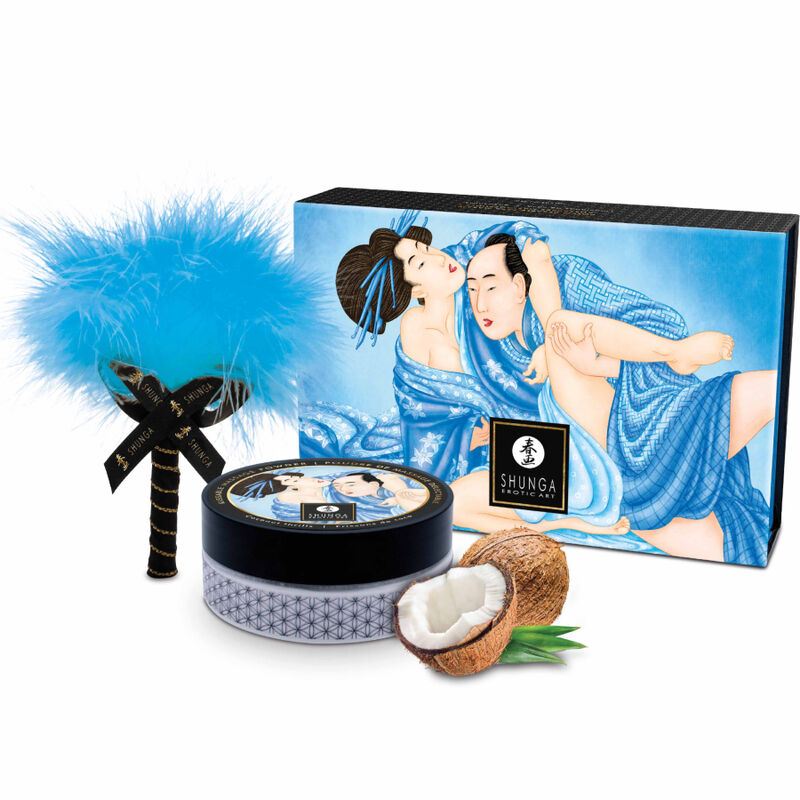 SHUNGA – KIT DE MASSAGEM EM PÓ DE COCO COMESTÍVEL