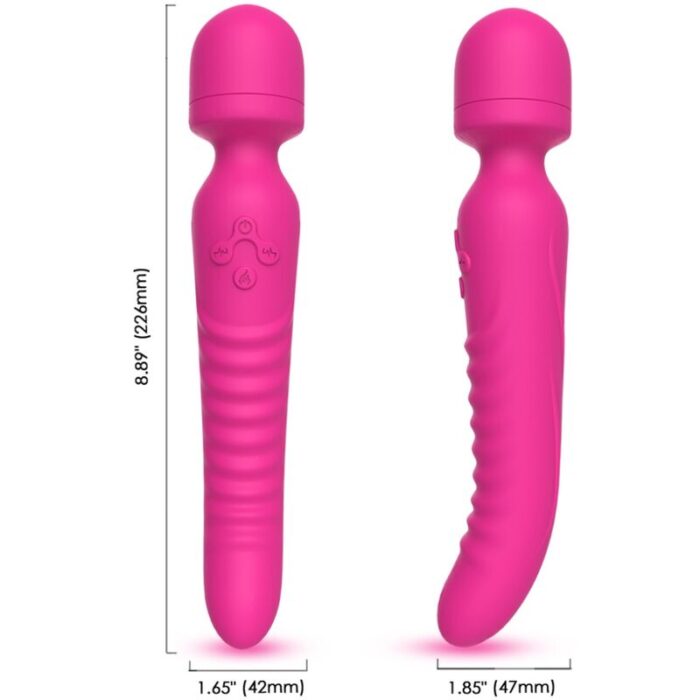 ARMONY – MASSAGER MISSÃO E VIBRADOR EFEITO DE CALOR FÚCSIA