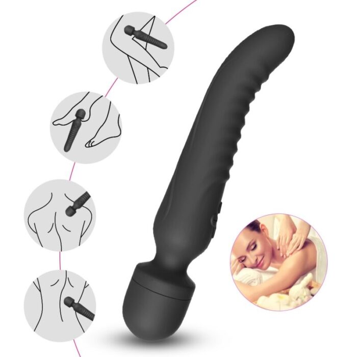 ARMONY – MASSAGER MISSION E VIBRADOR EFEITO DE CALOR PRETO