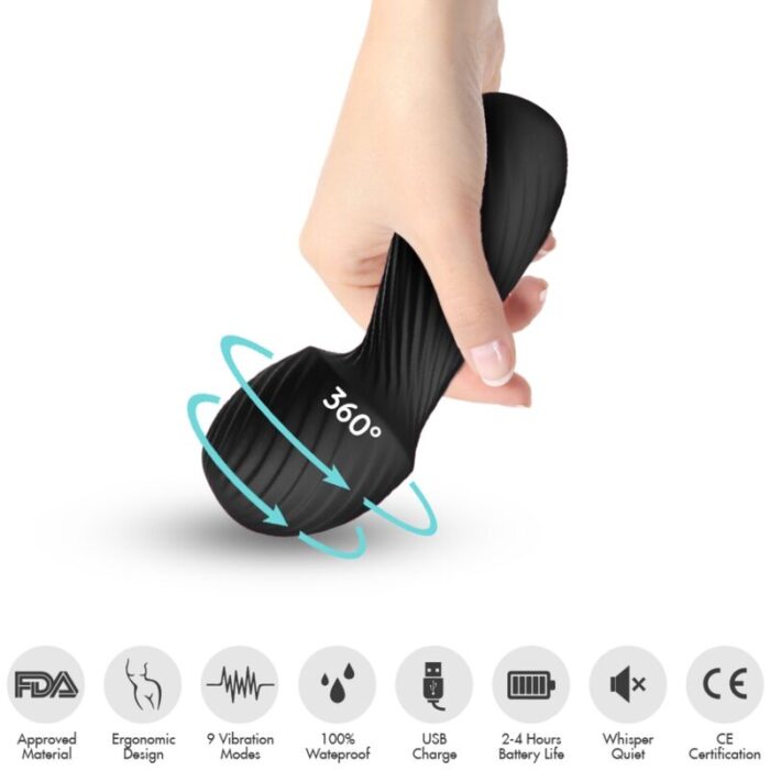 ARMONY – DAZZLE MASSAGER E VIBRADOR PEQUENO PRETO