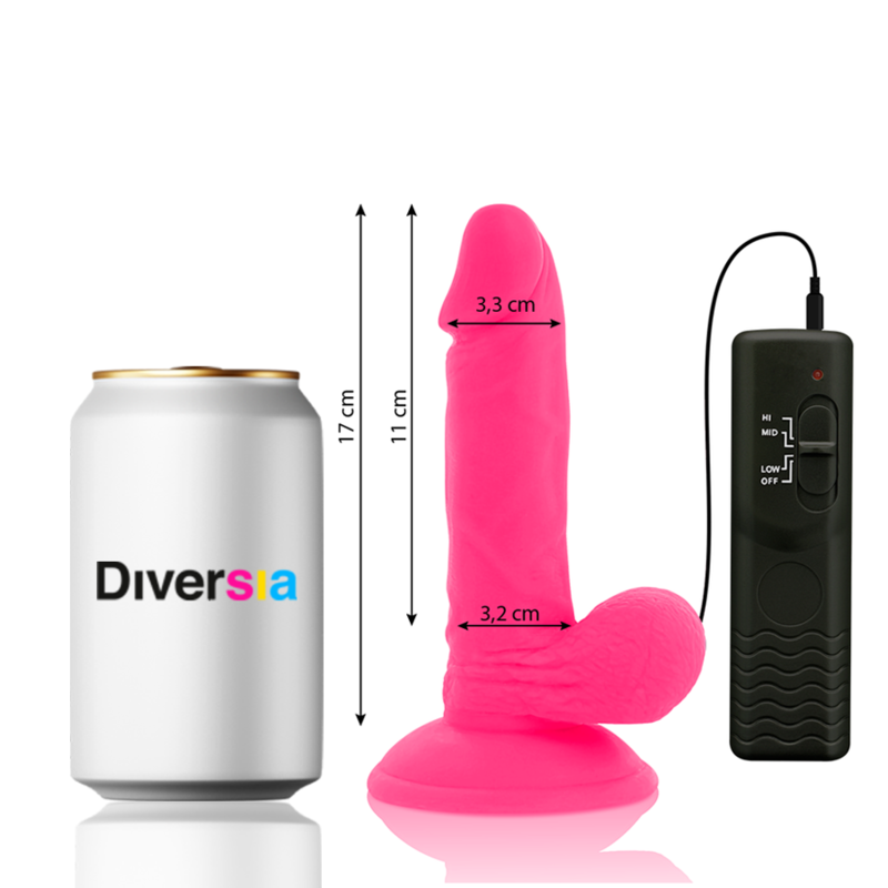 DIVERSIA – FLEXÍVEL VIBRAO VIBRAO ROSA 17 CM -O- 3.3 CM