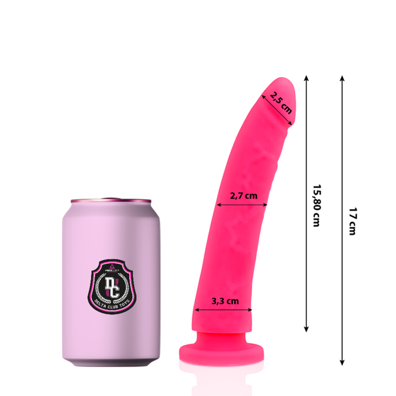 DELTA CLUB – TOYS DILDO MÉDICO ROSA SILICONE 17 CM -O- 3 CM