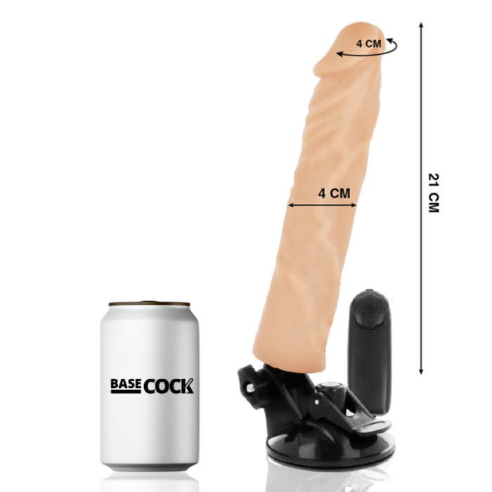 BASECOCK – VIBRADOR REALÍSTICO CONTROLE REMOTO NATURAL 21 CM -O- 4 CM