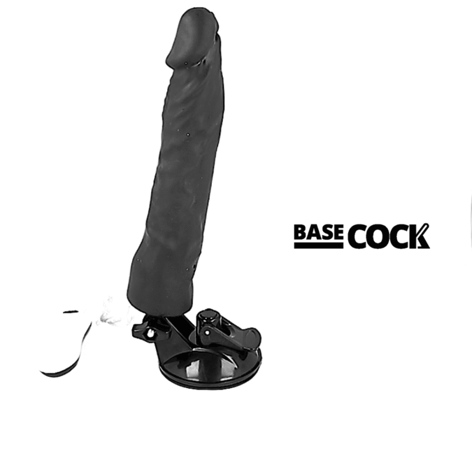 BASECOCK – VIBRADOR REALÍSTICO CONTROLE REMOTO PRETO 21 CM -O- 4 CM