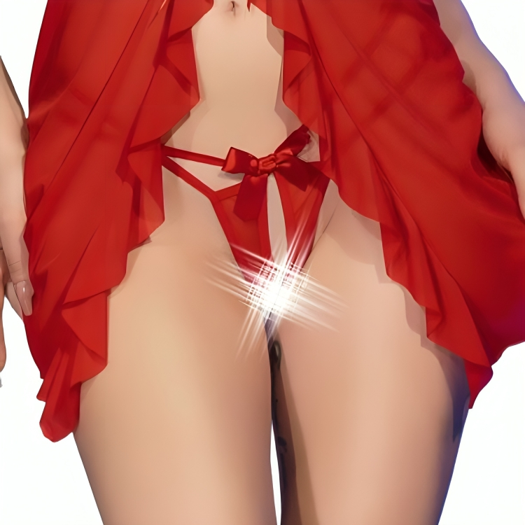 CHILIROSE - CR 4696 BABYDOLL E TANGA VERMELHA S/M - Image 2
