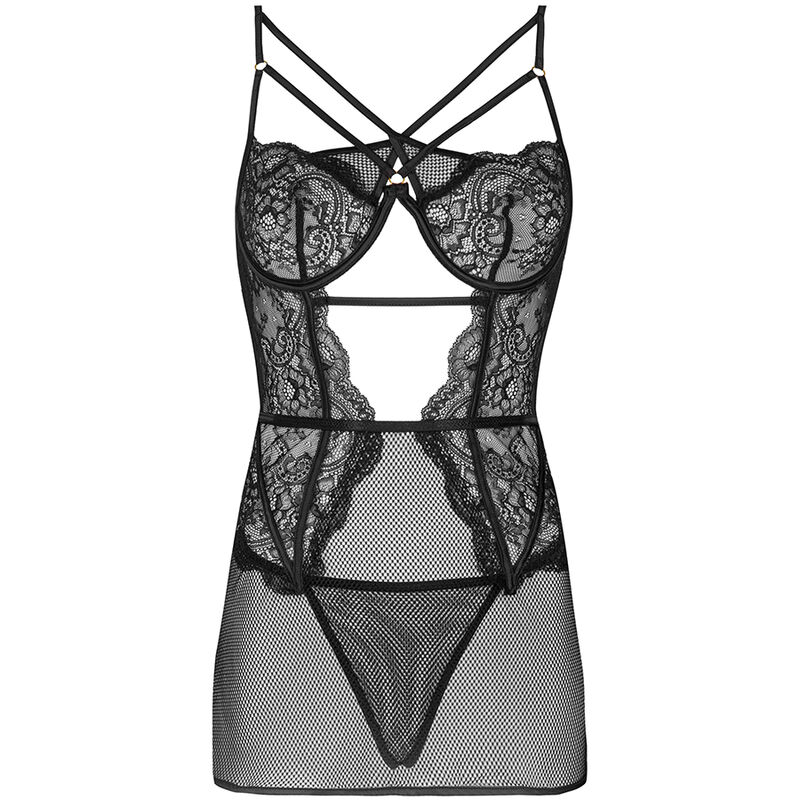 LIVCO CORSETTI FASHION - CAMISA BARIRIN LC 90633 + CALCINHA PRETA - Image 8