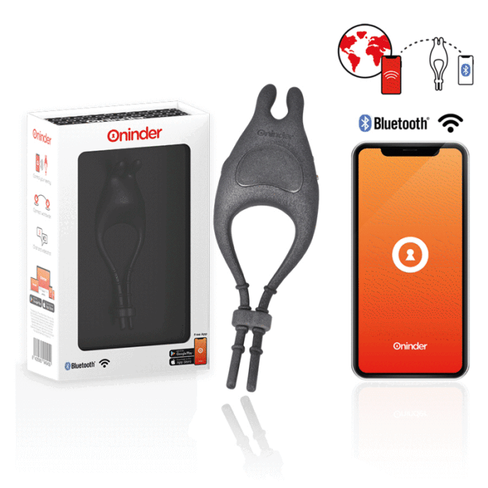 ONINDER – ANEL VIBRADOR AJUSTÁVEL RECARREGÁVEL PAMPA COM ESTIMULADOR DE CLITÓRIS 10 VELOCIDADES – APLICATIVO GRATUITO