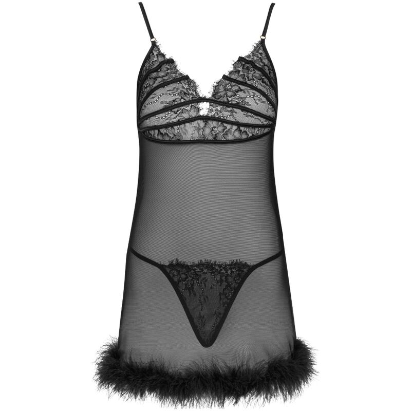 LIVCO CORSETTI FASHION - CONJUNTO ZERUNAM BABYDOLL + TANGA PRETA - Image 8