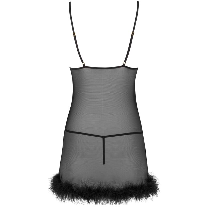 LIVCO CORSETTI FASHION - CONJUNTO ZERUNAM BABYDOLL + TANGA PRETA - Image 9
