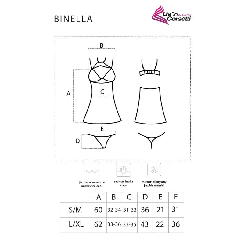 LIVCO CORSETTI FASHION - CONJUNTO BINELLA BABYDOLL + TANGA PRETO - Image 10