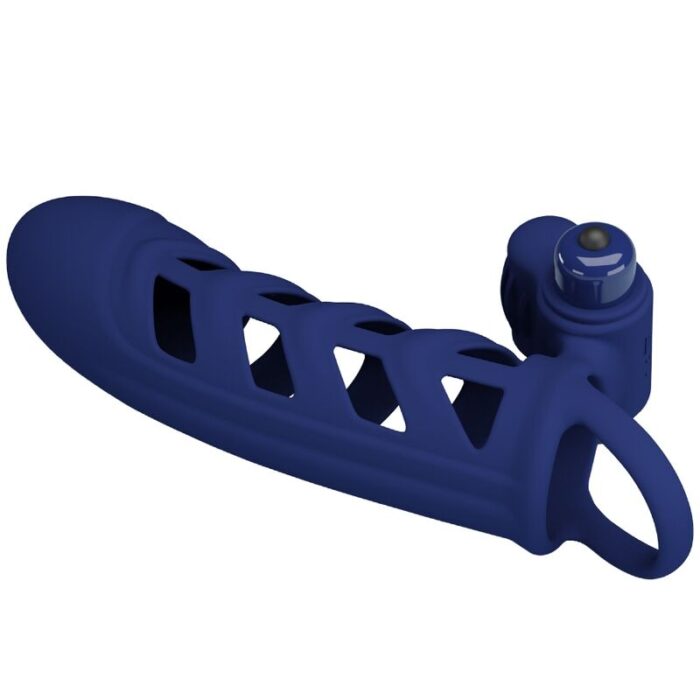 PRETTY LOVE – ALTAF ANEL VIBRADOR COM BAINHA DE SILICONE AZUL