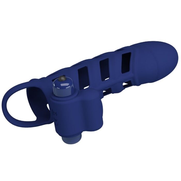 PRETTY LOVE – ALTAF ANEL VIBRADOR COM BAINHA DE SILICONE AZUL