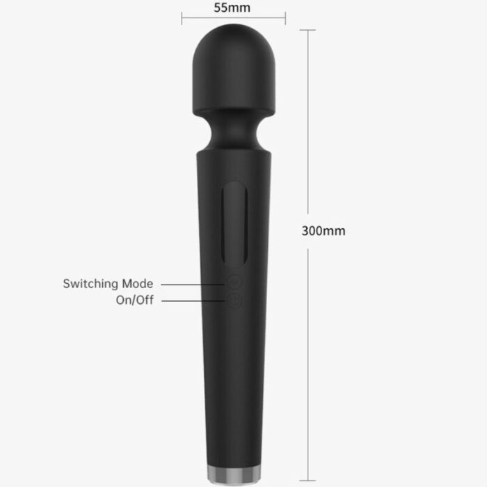 ARMONY – X POWER GRANDE MASSAGER E VIBRADOR 7 VIBRAÇÕES PRETO
