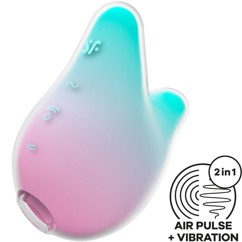 SATISFYER – MERMAID VIBES ESTIMULADOR E VIBRADOR MENTA E ROSA