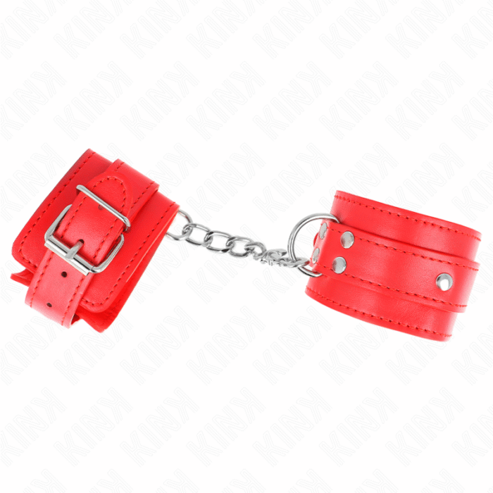 KINK – 3 RETENÇÕES DE PULSO D-RING AJUSTÁVEIS VERMELHO 17,5-25 CM X 6 CM