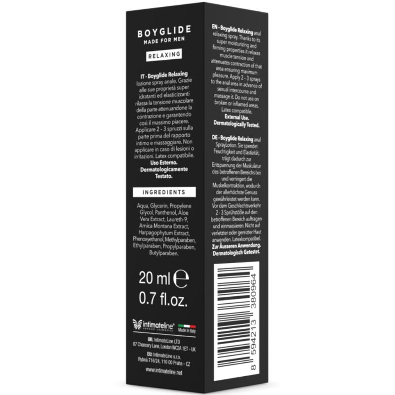 INTIMATELINE – BOYGLIDE ANAL RELAXANTE SPRAY 20 ML