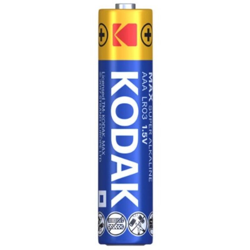 KODAK – MAX PILHA ALCALINA AAA LR03 PACOTE*20 PILHAS