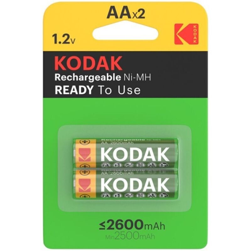 KODAK – BLISTER DE PILHAS RECARREGÁVEIS HR6 AA 2600mAh*2