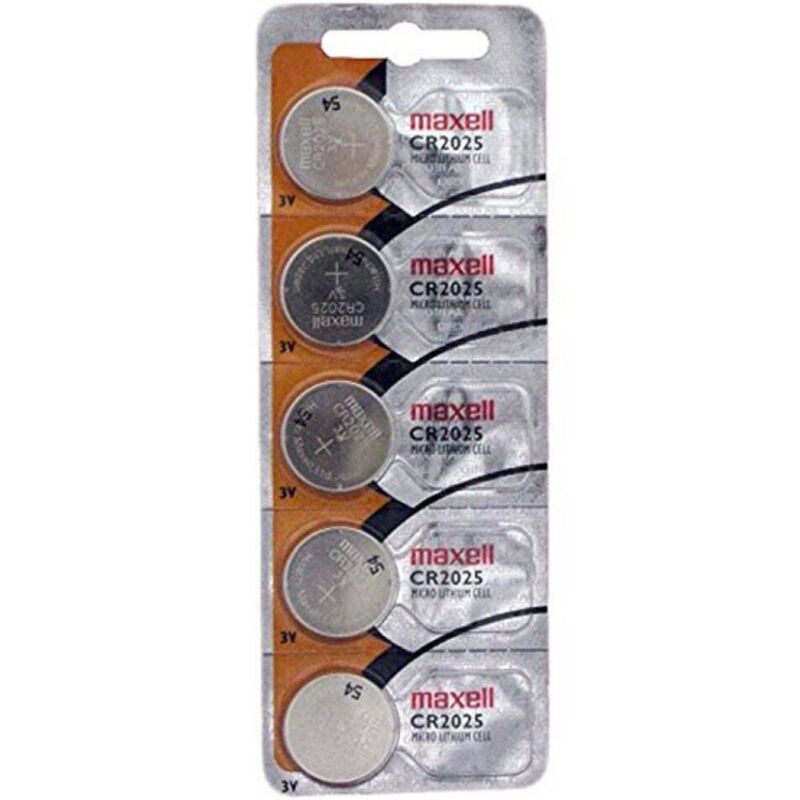 MAXELL – BATERIA DE LÍTIO BOTÃO CR2025 3V BLISTER*5
