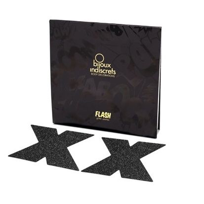 BIJOUX – INDISCRETS NIPPLE CAPS FLASH CROSS PRETO