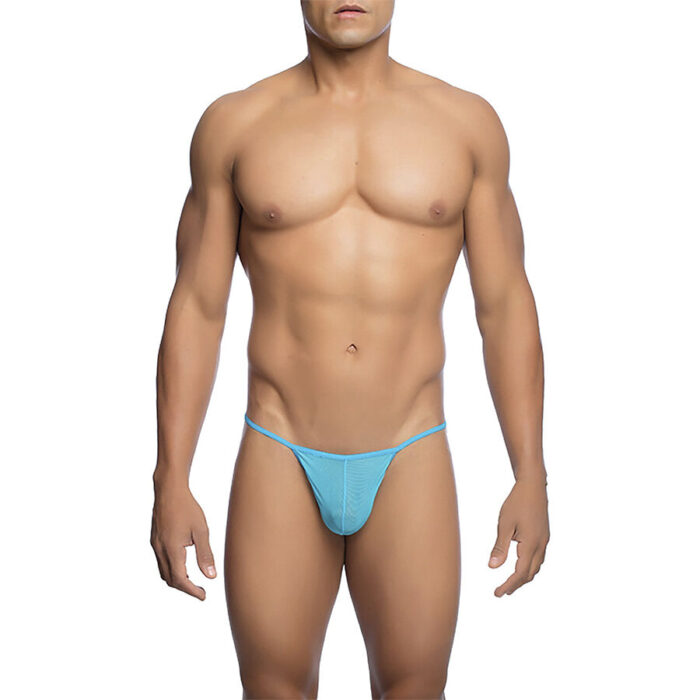 MOB – TANGA TRANSPARENTE EM FORMATO T AQUA TAMANHO L/XL