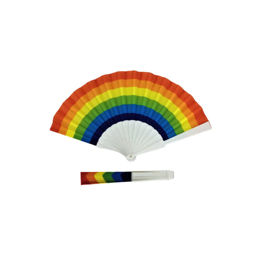 PRIDE – LEQUE DE MADEIRA COM BANDEIRA DE ARCO-ÍRIS