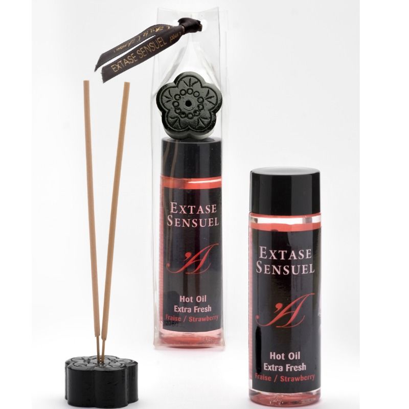 EXTASE SENSUAL – ÓLEO DE MASSAGEM COM EFEITO MORANGO EXTRA FRESCO 100 ML
