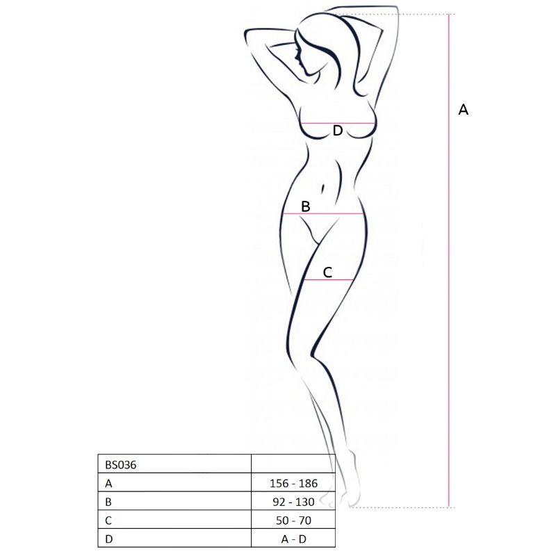 PASSION – MULHER BS036 BODYSTOCK BRANCO TAMANHO ÚNICO