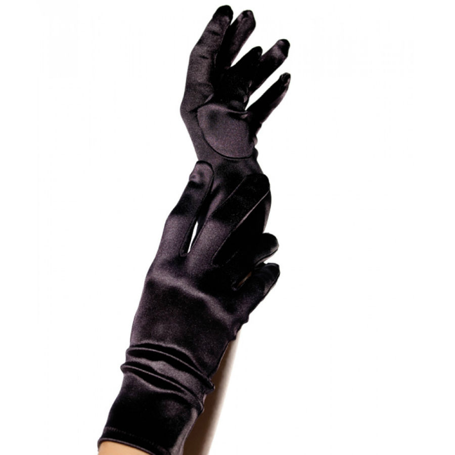LEG AVENUE – LUVAS DE CETIM PRETAS