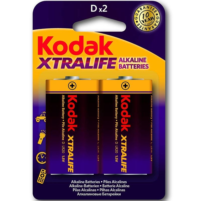 KODAK – BATERIAS ALCALINAS XTRALIFE LR20 D LR20 1,5V