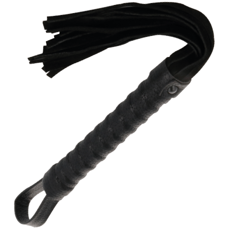 DARKNESS – CHICOTE BONDAGE PRETO COM CABO DE COURO