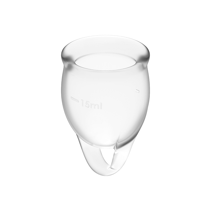 SATISFYER – COPO MENSTRUAL FEEL CONFIDENT TRANSPARENTE 15 + 20 ML