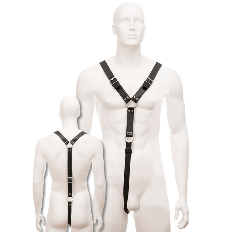 LEATHER BODY – ARNÊS DE COURO HOMENS NEGROS