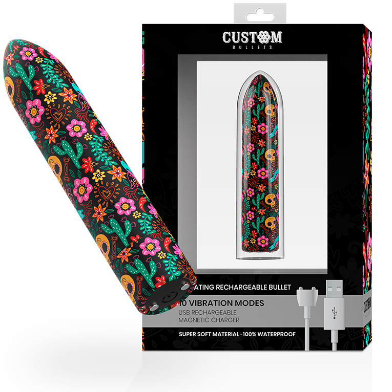 CUSTOM BULLETS – BALAS PERSONALIZADAS FLORAIS RECARREGÁVEIS BALAS 10 INTENSIDADES