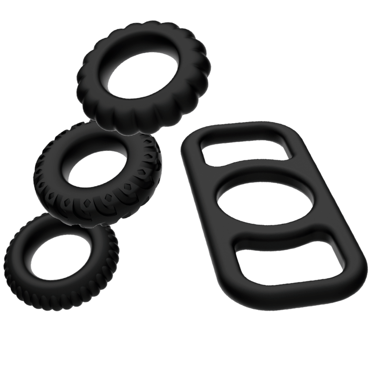 ADDICTED TOYS – CONJUNTO DE ANÉIS DE GALO 4 PEAS