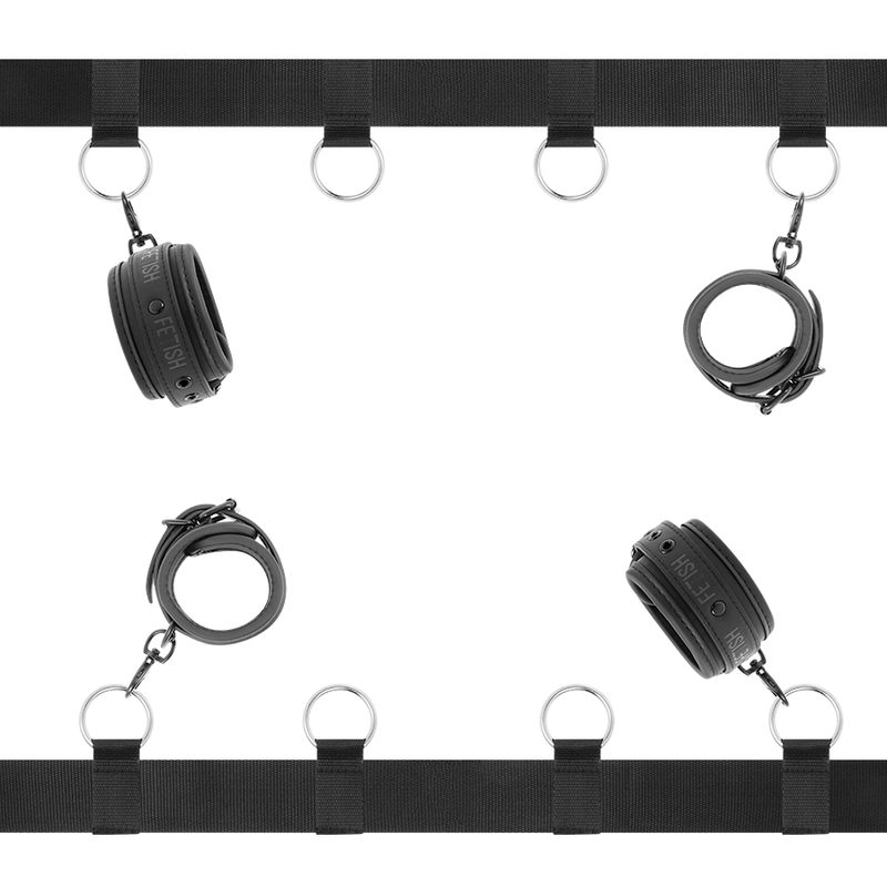 FETISH SUBMISSIVE – CONJUNTO DE LAÇOS DE CAMA DE LUXO COM FORRO DE NOPRENE