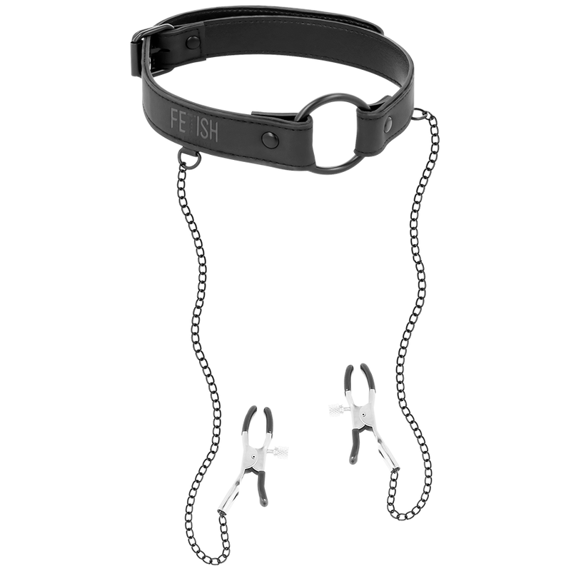 FETISH SUBMISSIVE – ANEL DE GAG COM GRAMPOS DE BICO
