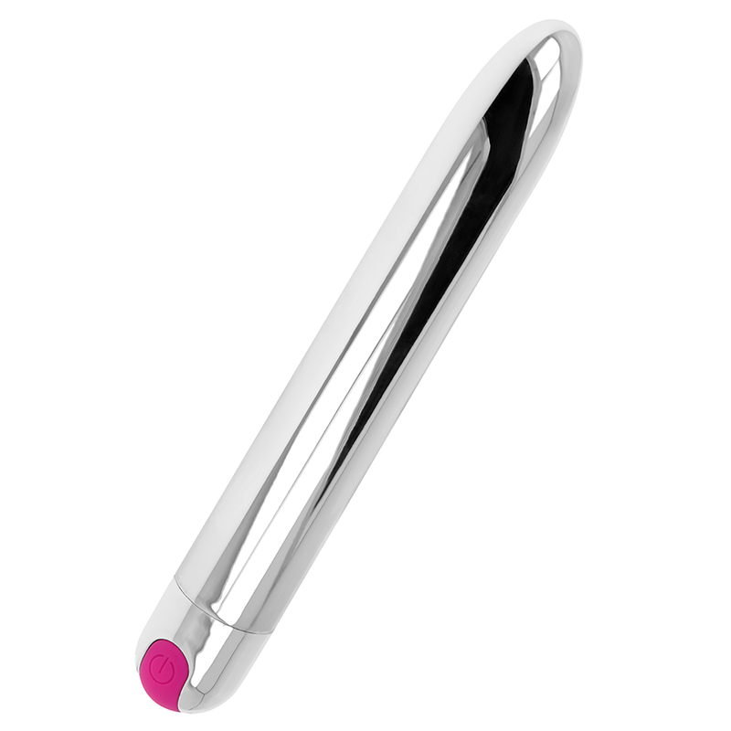 OHMAMA – VIBRADOR PRATA RECARREGVEL 10 MODOS 18,5 CM