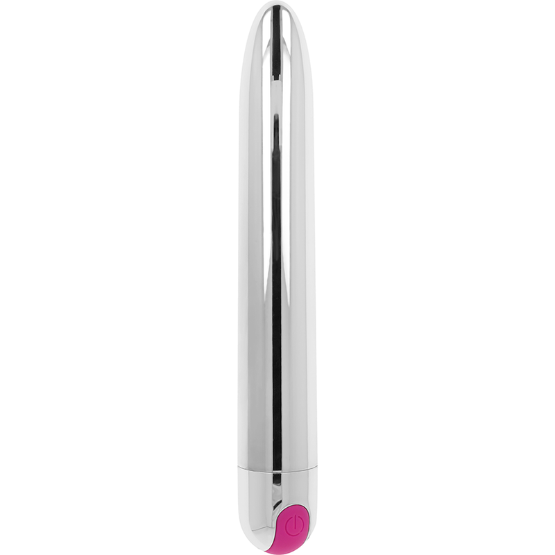 OHMAMA – VIBRADOR PRATA RECARREGVEL 10 MODOS 18,5 CM