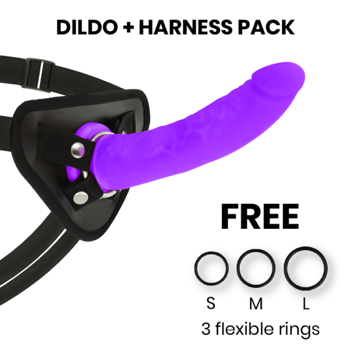 DELTA CLUB – BRINQUEDOS ARNES + DONG PURPLE SILICONE 20 CM -O- 4 CM