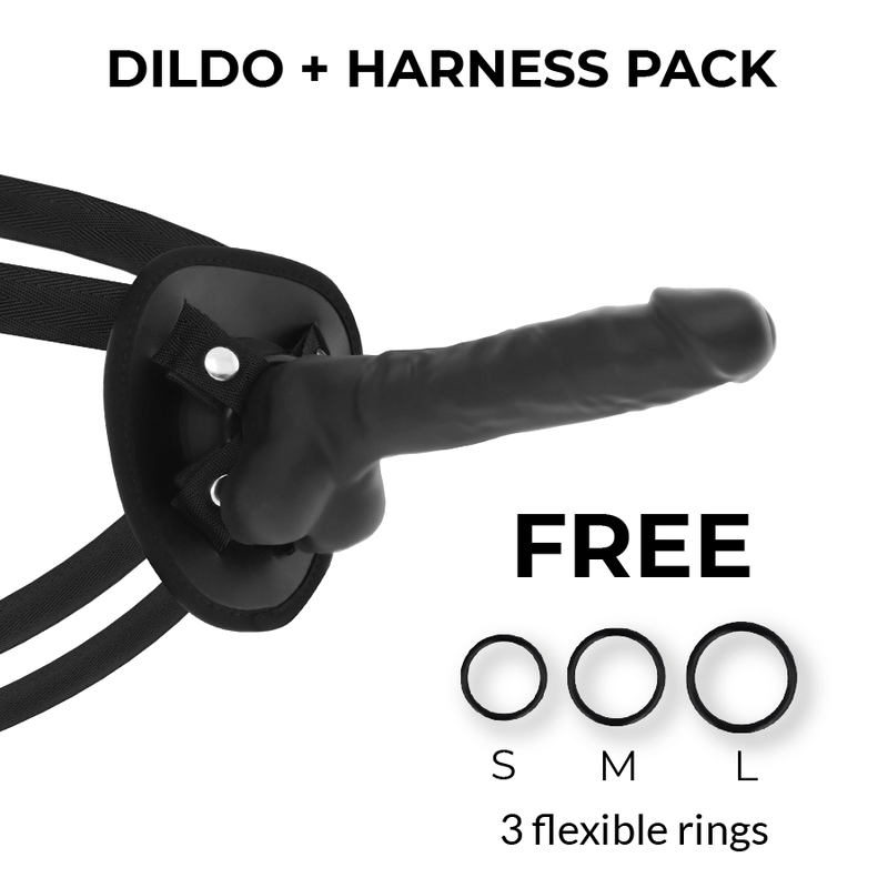 COCK MILLER – ARNÊS + DENSIDADE DE SILICONE ARTICULVEL COCKSIL PRETO 19,5 CM