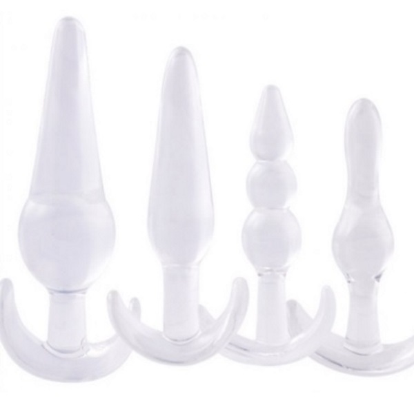 Kit Anal Plug Set 4 peças Clear RF08020